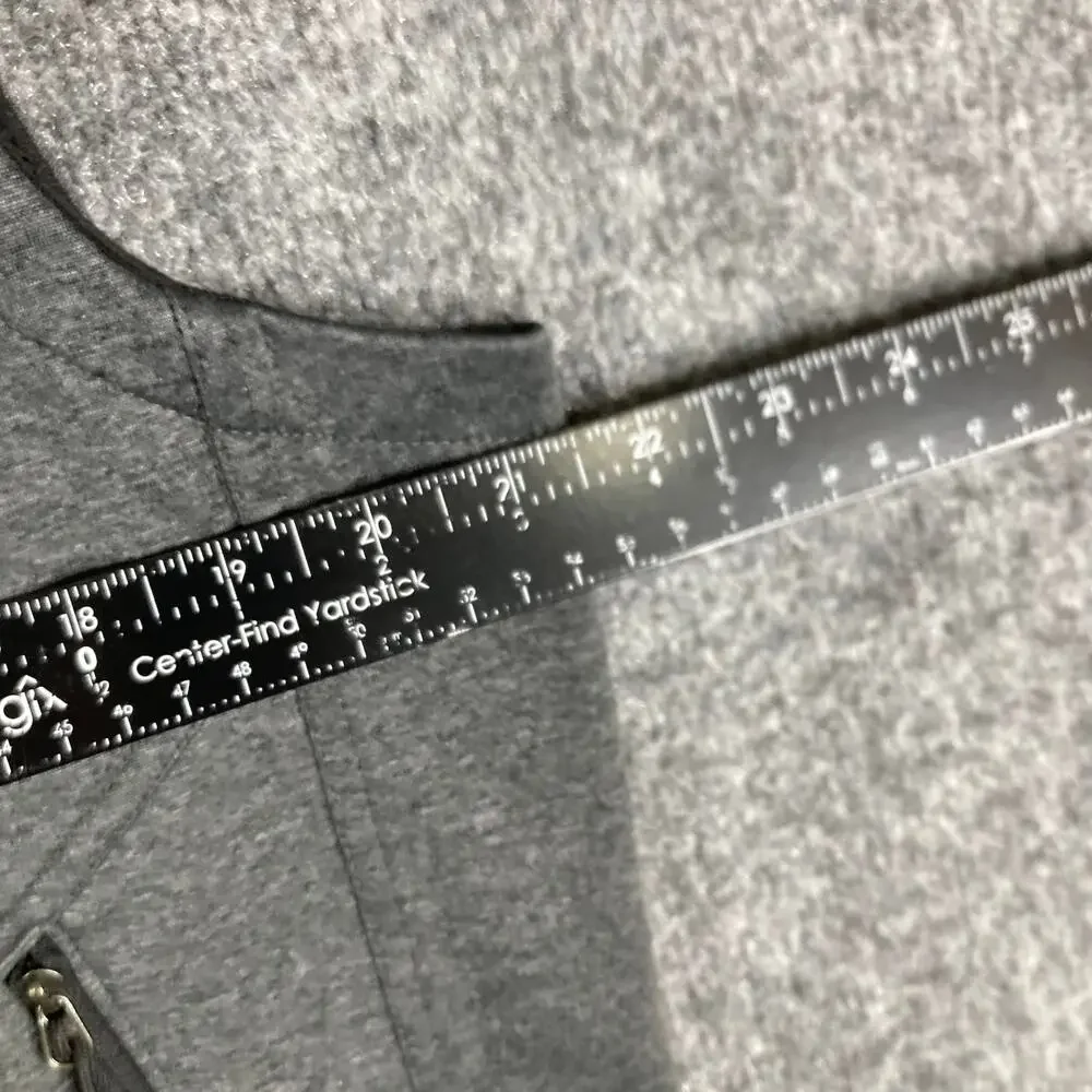 The North‎ Face Vest Mens M Gray Full Zip Softshell Zimmatic Logo